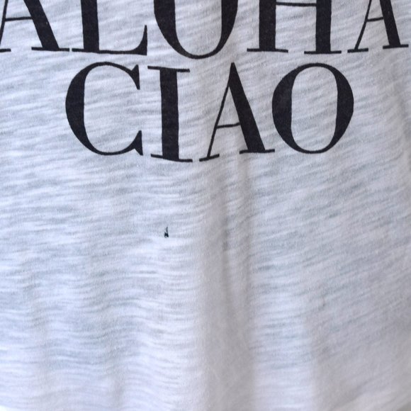2/$20 J.Crew Hello Hola Ciao White T-Shirt - Picture 2 of 6